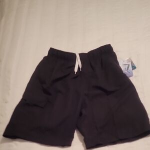 Kanu Surf Black Board Shorts Elastic Waist Swimwear